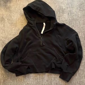 black scuba half zip